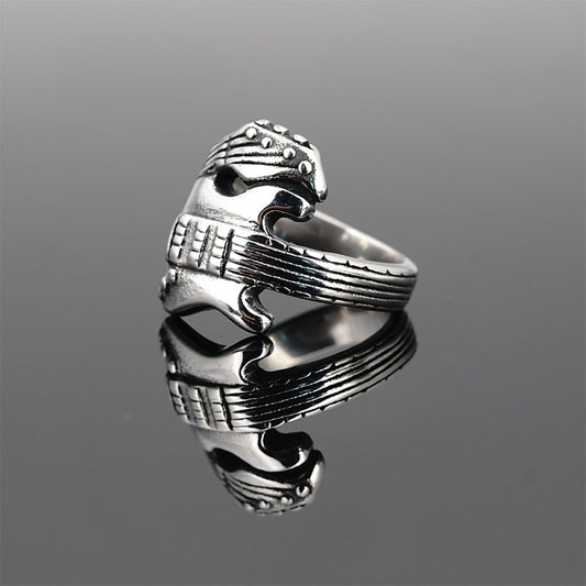 Retro Punk Titanium Steel Ring Men's Personality Wide Ring 04e45966 3a68 4ab8 8a98 3800ae6dbfac
