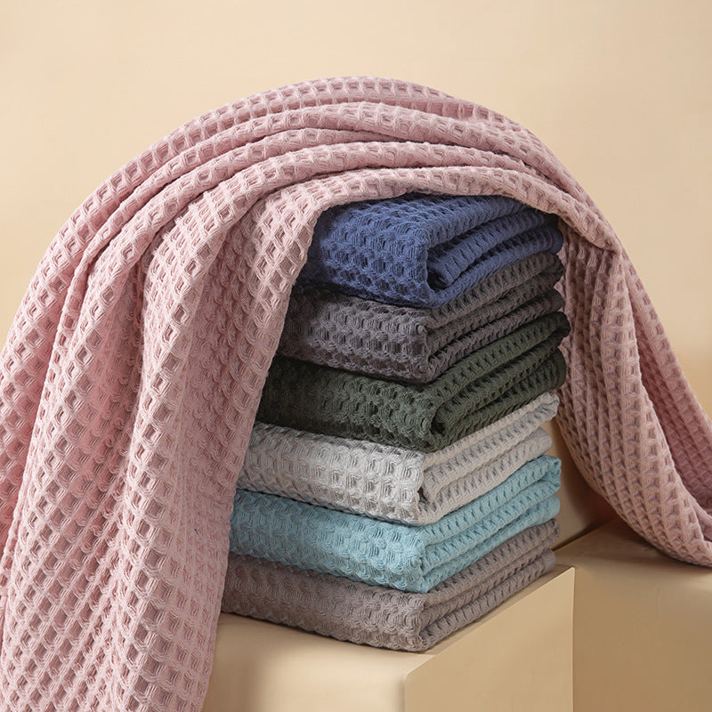 Soft Absorbent Honeycomb Bath Towel Pure Cotton 70X140cm 04f67e2a d5da 4e77 87ee 7a134d7399b2