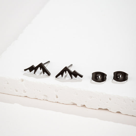 Stainless Steel Snow Mountain Mountain Stud Earrings Personality 0502d9f8 955a 42b3 b22a 3002ea2ce71e