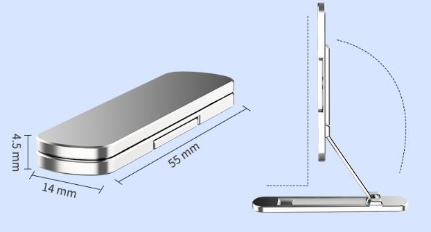 360 Rotating Foldable Aluminum Alloy Phone Holder - 图片 4
