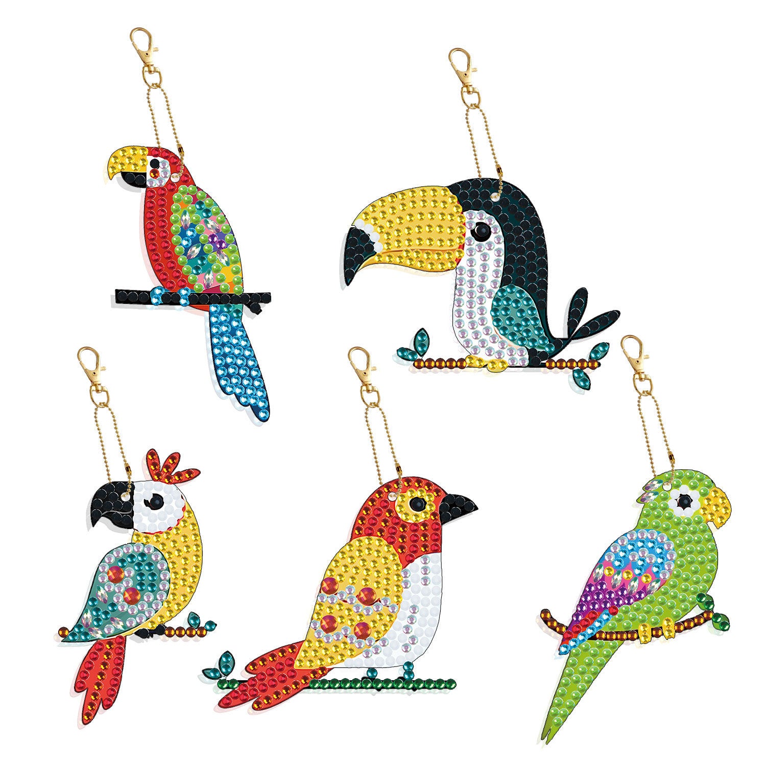 5D Diamond Drawing Keychain Double Sided Irregular - HD Wireless Product #7