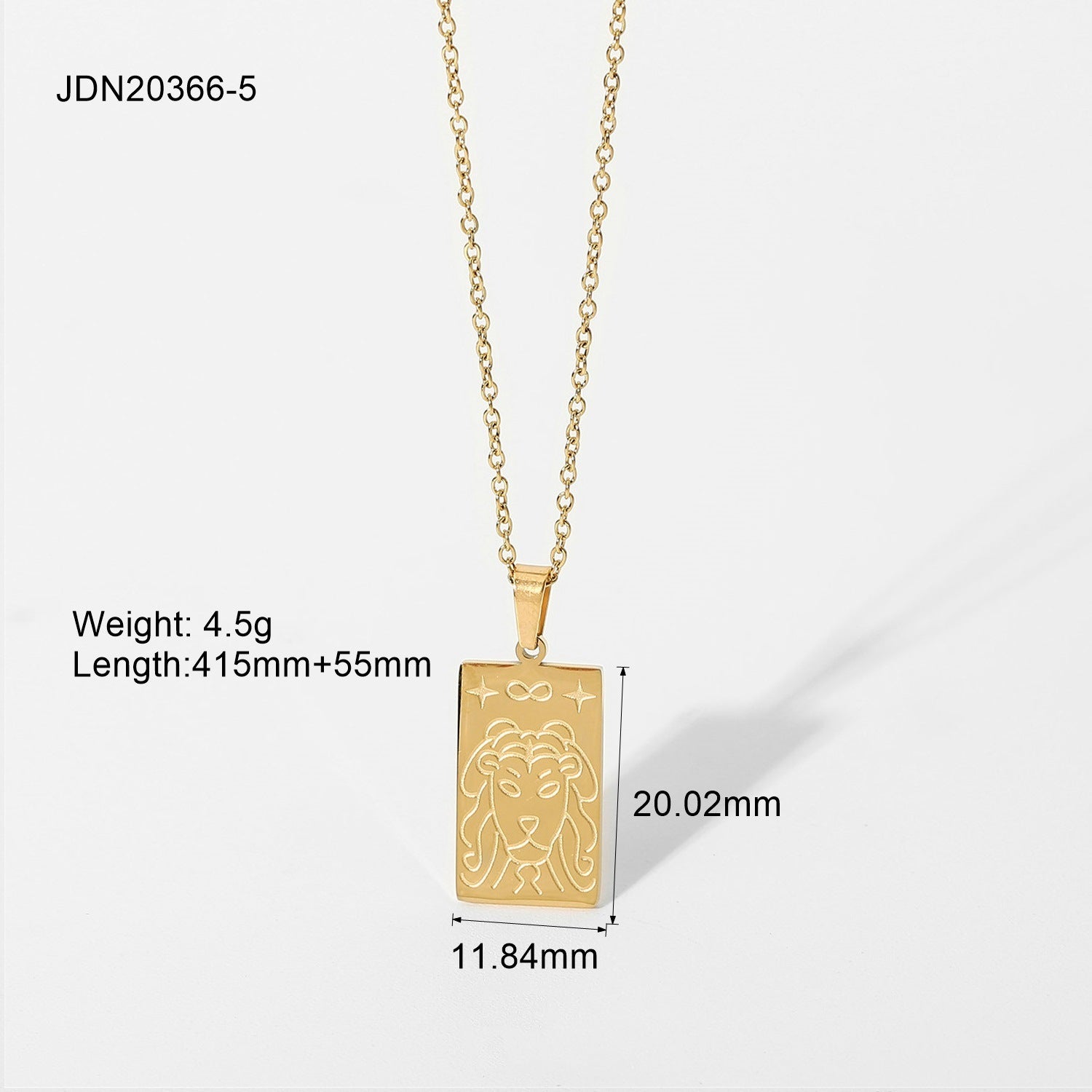 Statement Square Tarot Signet Pendant Necklace 0517f814 0d1c 4988 920b 6fb1ef082164