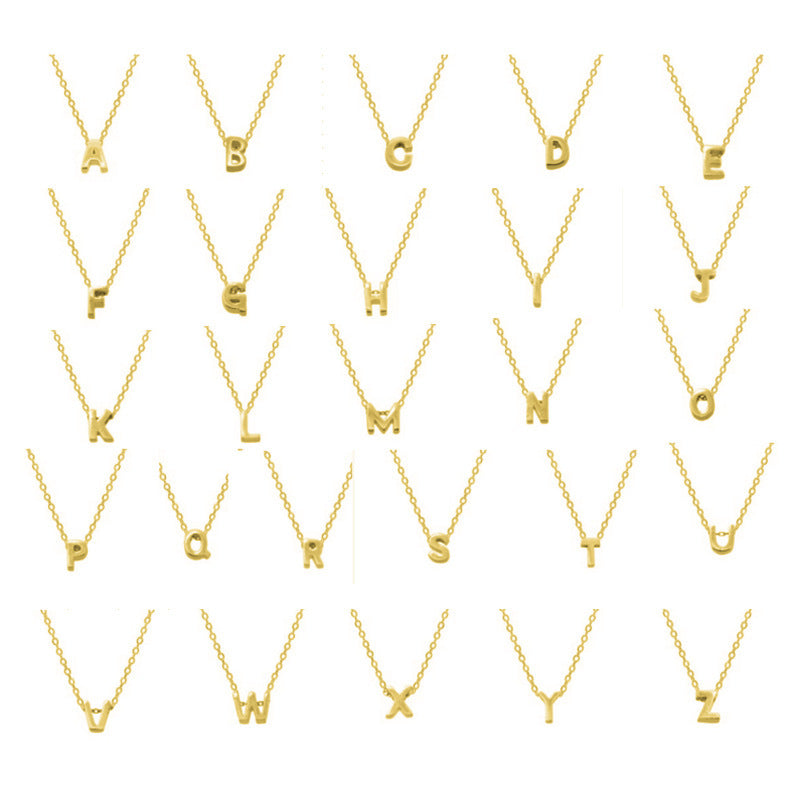 Fashion 26 Initial Letter Necklace Women's Clothing Pendant 052077e1 ce8f 4618 a7e4 d63a1937602c