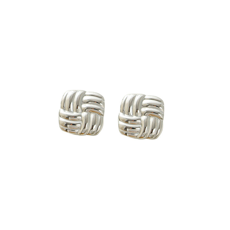 European And American Earrings Square Hollow Square Stainless Steel 0535aba6 ccc4 42bc 8a02 ae9bf6e7ba54