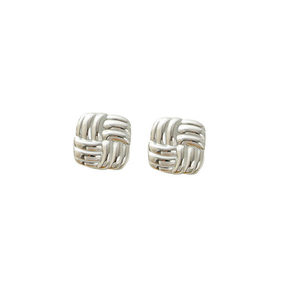 European And American Earrings Square Hollow Square Stainless Steel 0535aba6 ccc4 42bc 8a02 ae9bf6e7ba54