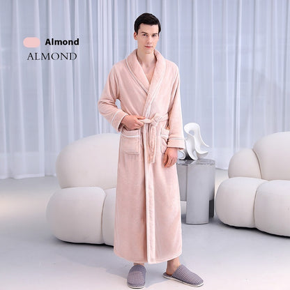 Extended Autumn And Winter Coral Fleece Bathrobe 053aa142 e298 4e81 88c4 698c40439deb trans