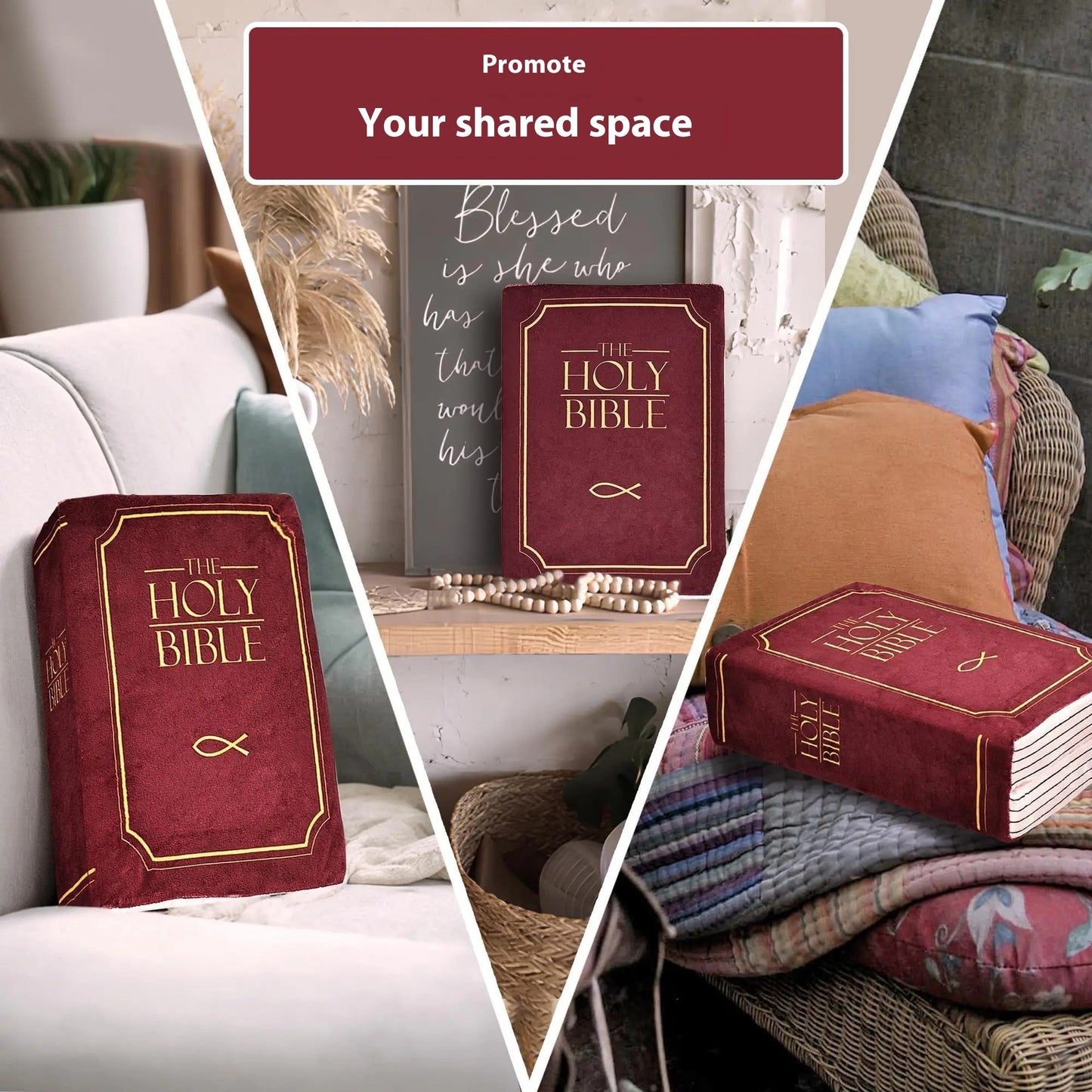 Home Decor Christmas Bible Plush Toy Doll Pillow - 图片 4