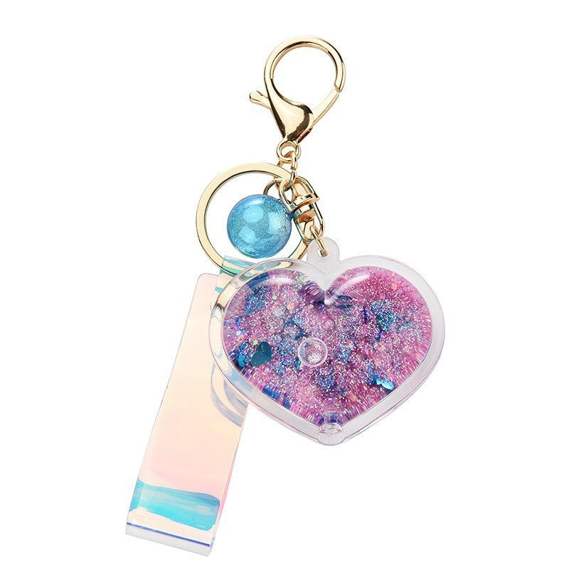 Creative Oil Quicksand Heart Keychain 05629bb6 48a7 462d 93c7 d2d7ed961add