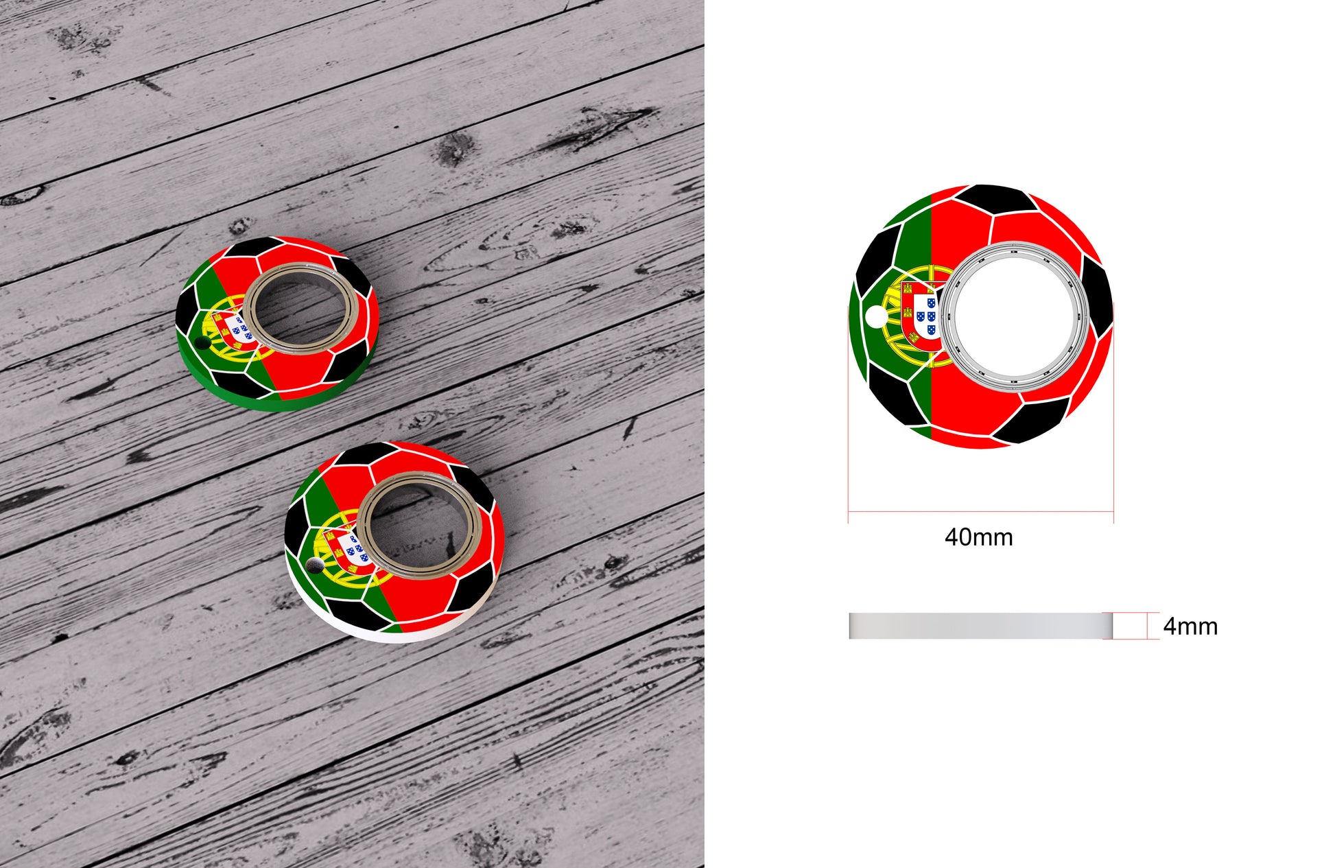 Creative Football World Cup Fidget Spinner Toy Keychain Hand Spinner Anti-Anxiety Toy Relieves Stress Finger Spinner Keychain
