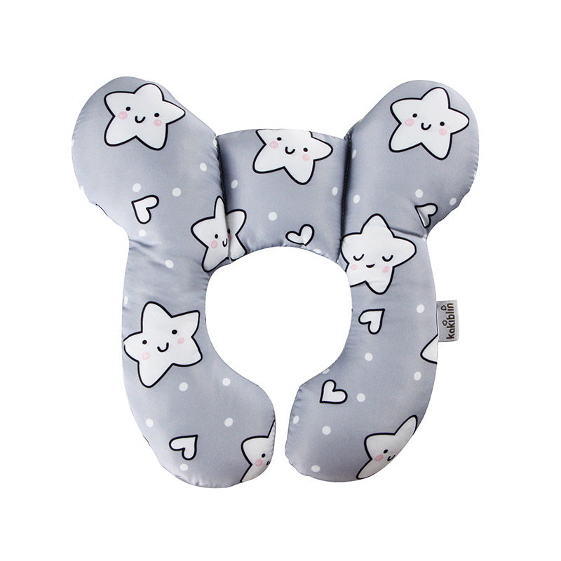 Cute Cartoon Pattern Baby U-shape Pillow Travel Car Seat Neck Protector 056a06d3 da93 4d93 b31d ca3437713083