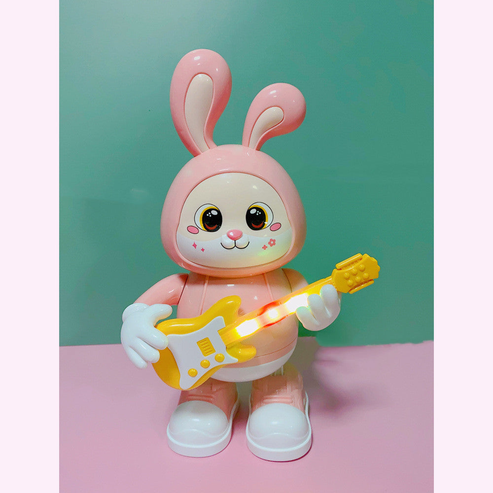Electric Adorable Rabbit Guitarist Rabbit Coax Light Music Singing Dancing Children's Toy 057363e8 9f25 4014 a99b 411e7356e3d