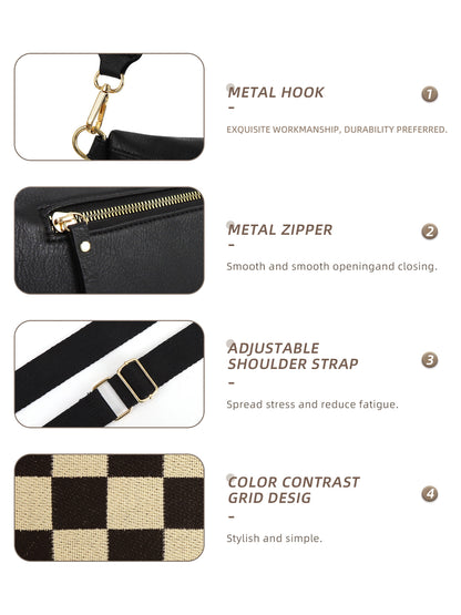 Plaid Waist Trendy All-match Messenger Bag