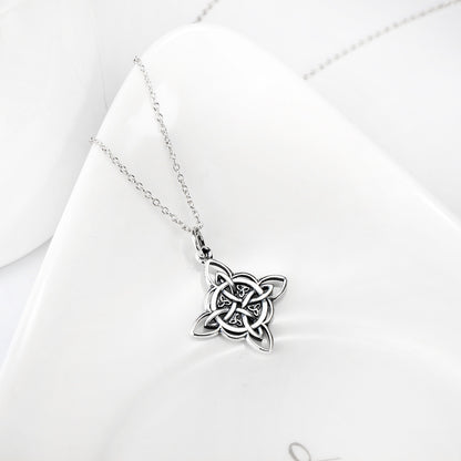 Vintage 925 Sterling Silver Jewelry Celtic Knot Necklace 05ba8b76 cc68 4619 b179 681d2bab9e87