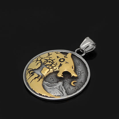 Nordic Viking Wolf Rune Pendant Necklace For Men 05ff8827 369a 4400 802f 23e1f2b8131e