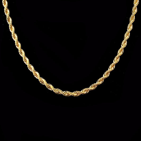Hip Hop Style Wave Twist Necklace 06185101 8d26 4a6b 8e9d e7cab8054eb8