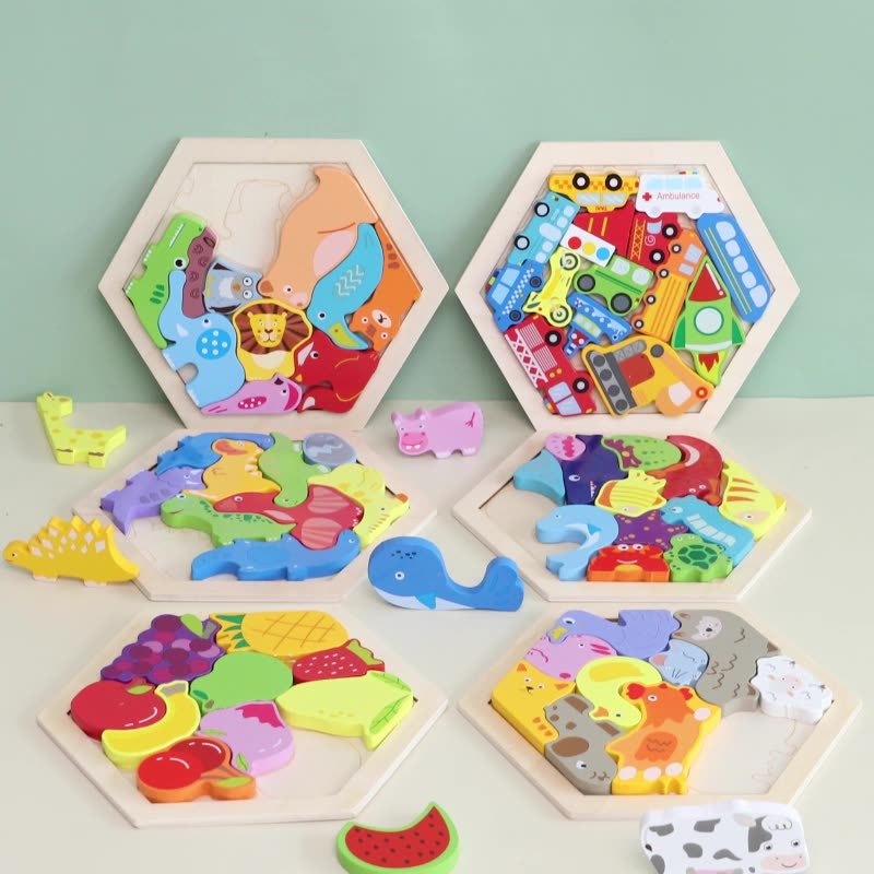 Children's Animal Fruit Creative Three-dimensional Puzzle Puzzle Educational Toys 061aa9b9 f966 41e6 a485 2b84084159e2