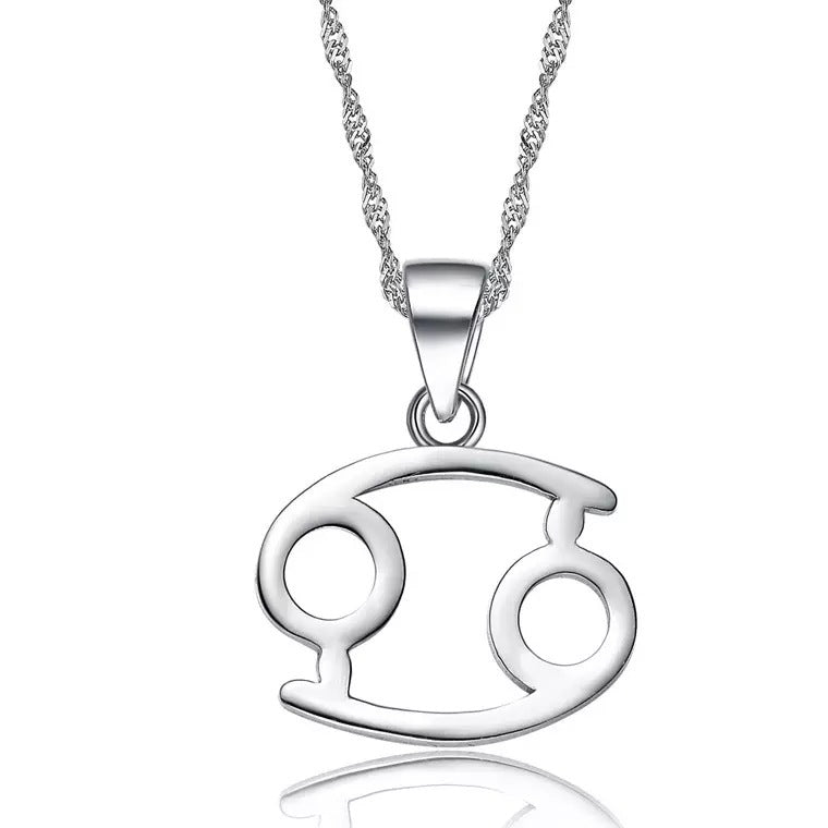S925 Sterling Silver Twelve Constellation Pendant Fashion Simple 0625b62e d51d 4840 b3d1 fda3b6f7f0eb