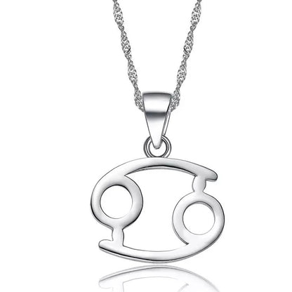 S925 Sterling Silver Twelve Constellation Pendant Fashion Simple 0625b62e d51d 4840 b3d1 fda3b6f7f0eb