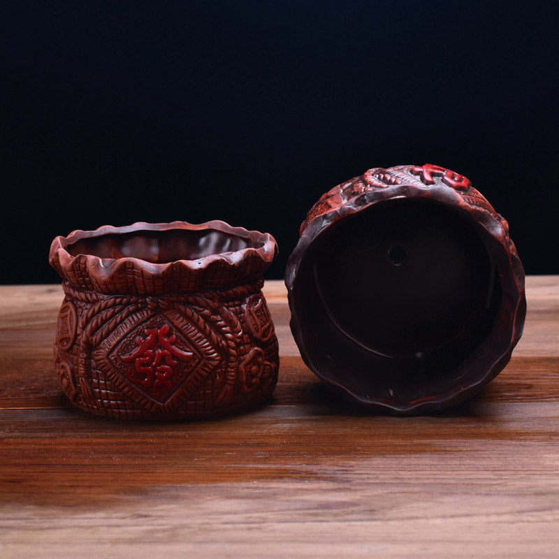 Retro Red Pottery Breathable Succulent Flower Pot 063565e5 6b1d 407a 9ee9 b3b988e62f62