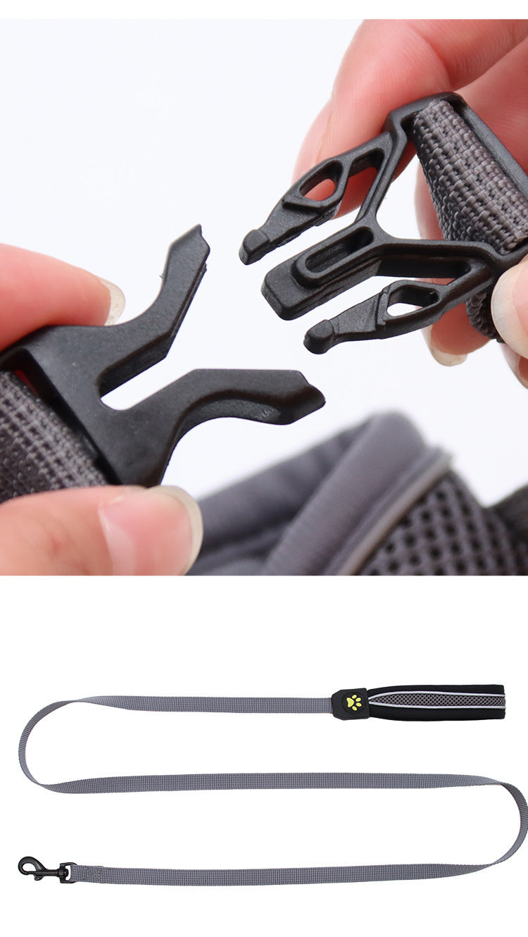 Pet Hand Holding Rope Mesh Dog Breast Strap Adjustable Reflective Dog Rope Pet Supplies 063d37f2 5b48 49df 99d0 e4c71e04994a
