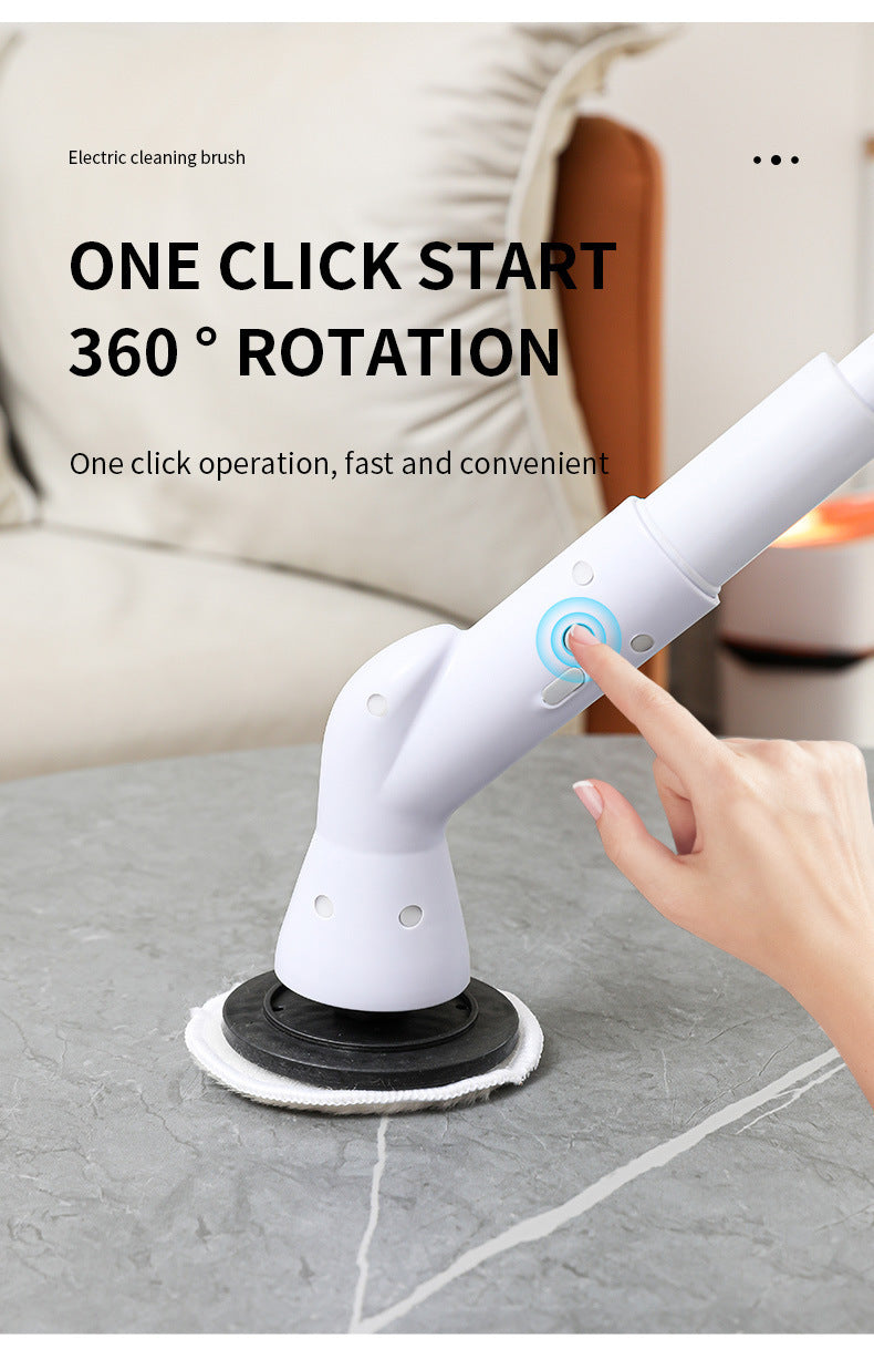 Six in one wireless electric cleaning brush long handle