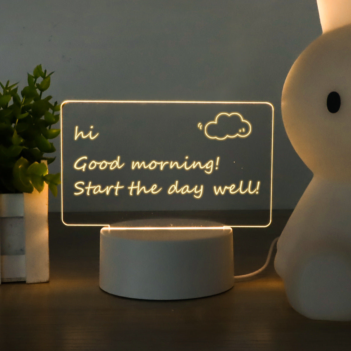 LED Light Note Board Usb Desktop Night Light Luminous Handmade Writing Board 066bb016 13fa 433c 9f71 d84dec7384e2