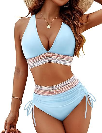 Fashion Women's High Waist Bikini Split Suit 06778578 a110 4811 9727 d10304429e91