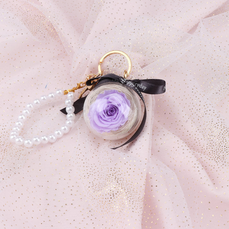 Rose Perianth Pearl Car Hanging Keychain 069f4555 fbf2 4604 b6b9 6643107501b1