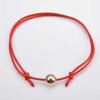 Waterproof Wax Wire Alloy Peach Heart Hand-woven Bracelet For Women 06af742b 12d6 4f4f 82d4 737a540b9af2