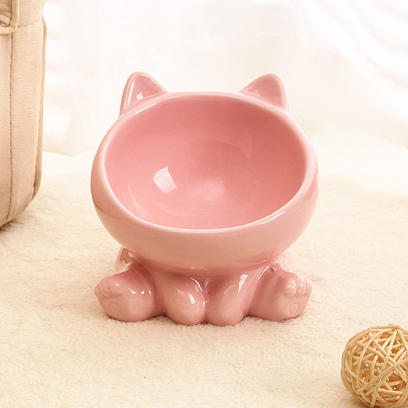 Pet Dogs And Cats Bevel Ceramic Neck Bowl 06b5e09f fe7b 4fd9 9ae8 56eb9d223af3