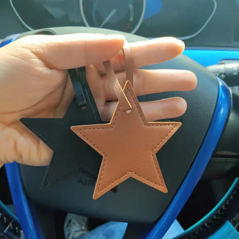 Leather Five-pointed Star Keychain Pendant Bag Ornament 06c01dbf cb8a 4e04 a068 fb1cf4443925