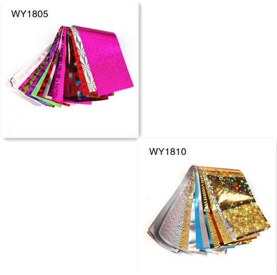 16pcs 20x4cm Mix Nail Art Transfer Foil Sticker - HD Wireless Product #11