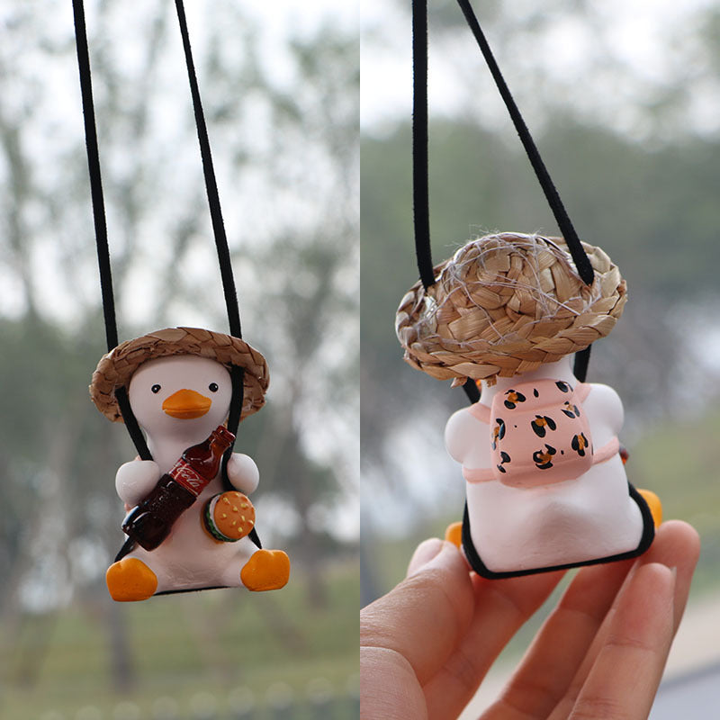 Car Swing Duck Automobile Hanging Ornament Cross-border Foreign Trade Car Rearview Mirror Pendant To Swing Duck Automobile Ha