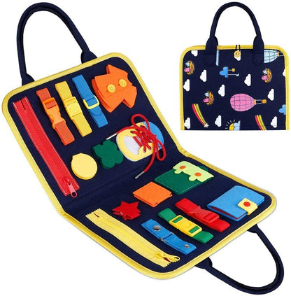 New Busy Book Children's Busy Board Dressing And Buttoning Learning Baby Early Education Preschool Sensory Learning Toy 06f04