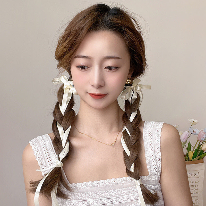 Braided Hair Ribbon Bow Barrettes 06f27c98 a053 473c b3f9 09a9f221341e