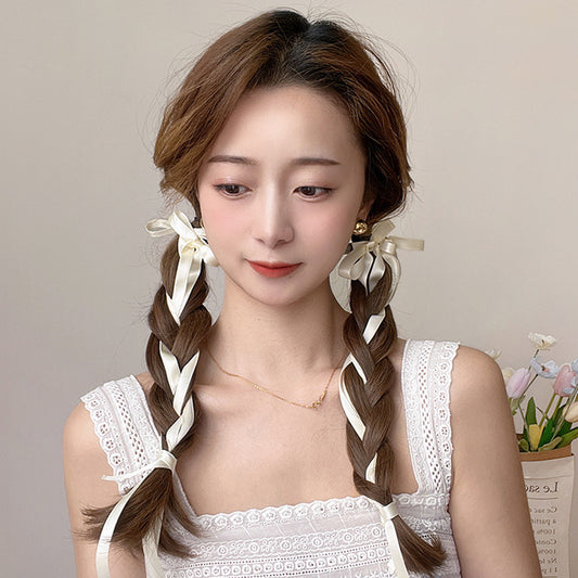 Braided Hair Ribbon Bow Barrettes 06f27c98 a053 473c b3f9 09a9f221341e