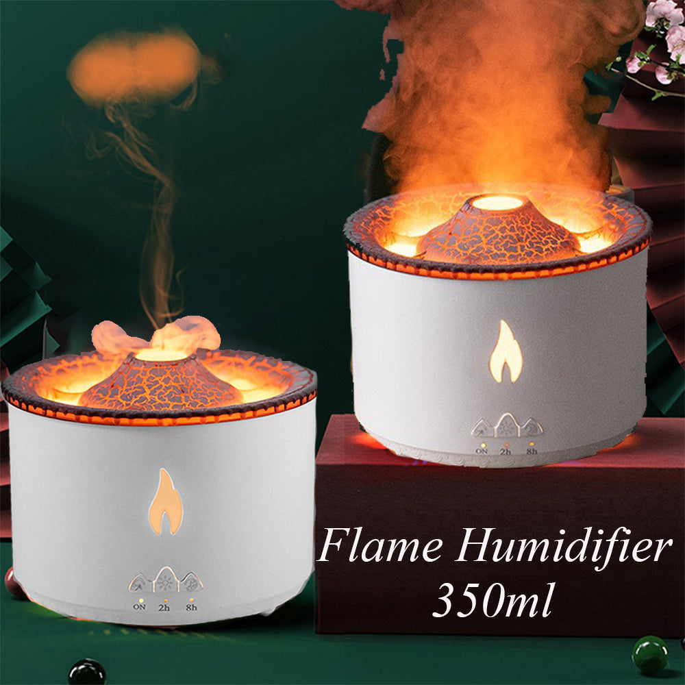 New Creative Ultrasonic Essential Oil Humidifier Volcano Aromatherapy Machine Spray Jellyfish Air Flame Humidifier Diffuser 0