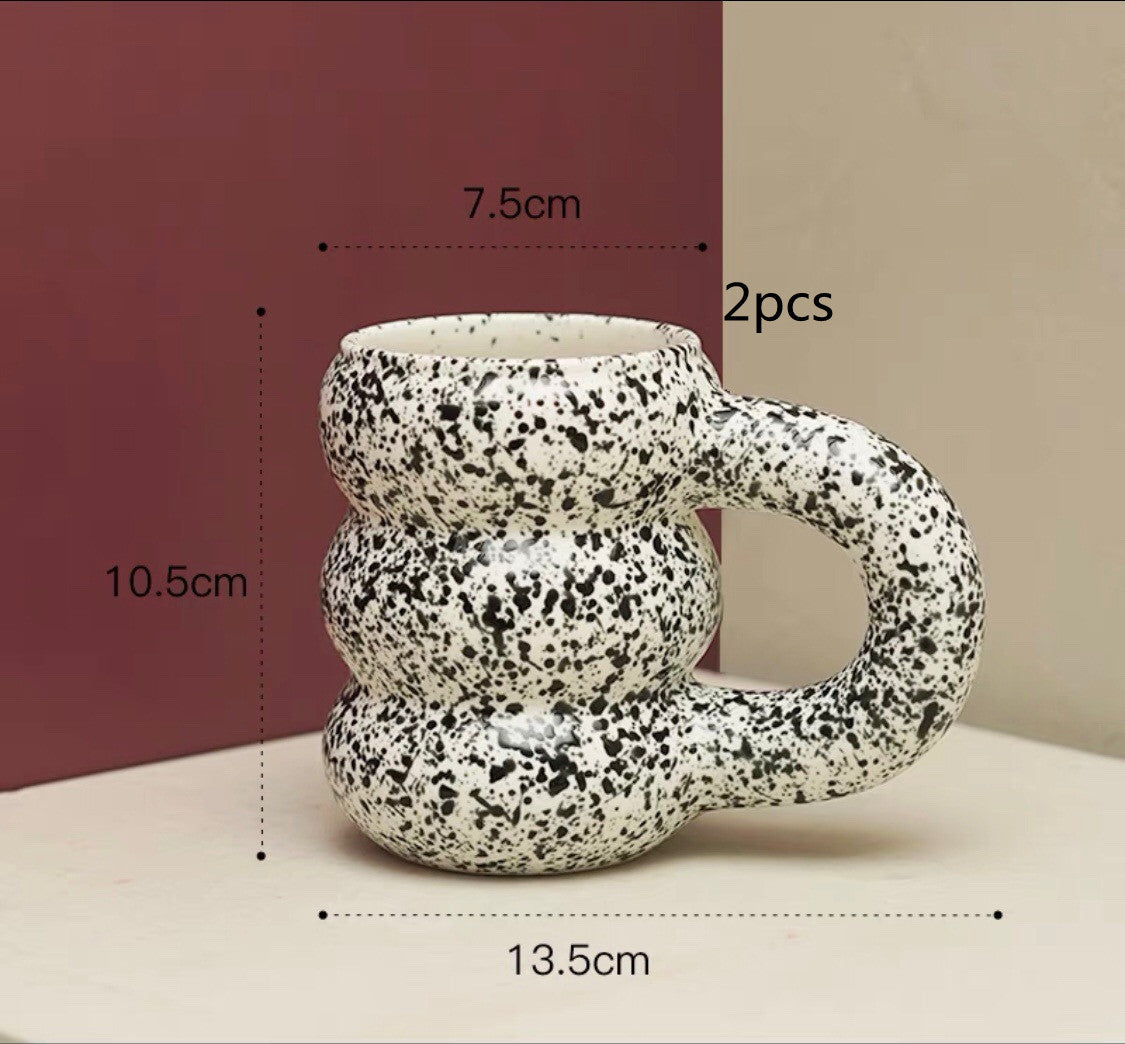 Net Red Water Cup Ceramic Mug Nordic Ins Wind Tire Mug Thick Handle High-Value Mark Mug Home 06fb3f39 07cd 411a 81fb 3fe09d75