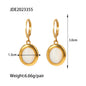 Women's Versatile High-grade Colorfast Titanium Ring Earrings