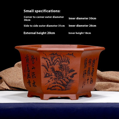 Purple Sand Flowerpot Breathable Bonsai Pot Orchid Pots Banyan Potted Green Radish 072192ce c56e 403a 80c8 ef4cf35397df