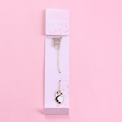 Creative Cartoon Metal Pendant Bookmark - 图片 2