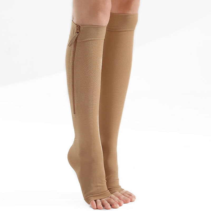 Venous Pressure Garter Zipper Mid-calf Stretch Socks Compression Sports Plus Size Zipper Socks 0727f598 2967 4163 b77c 6e8157