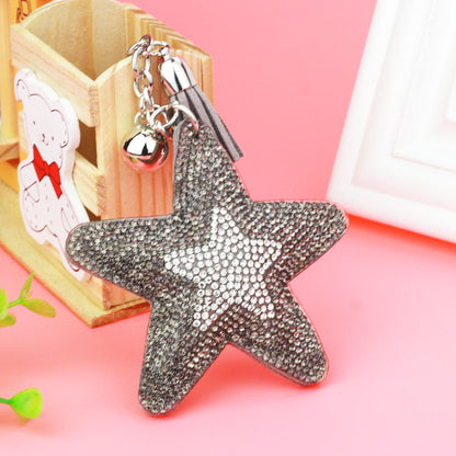 Creative Pentagram Tassel Crystal Key Chain 073075fb d0a0 4c80 a17e 5ebe3624230c