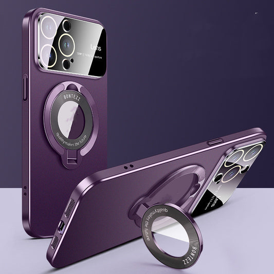 Metal Invisible Bracket Frosted Large Window Magnetic Suction Phone Case 07330d4c 3814 4008 969a 553fad49068b