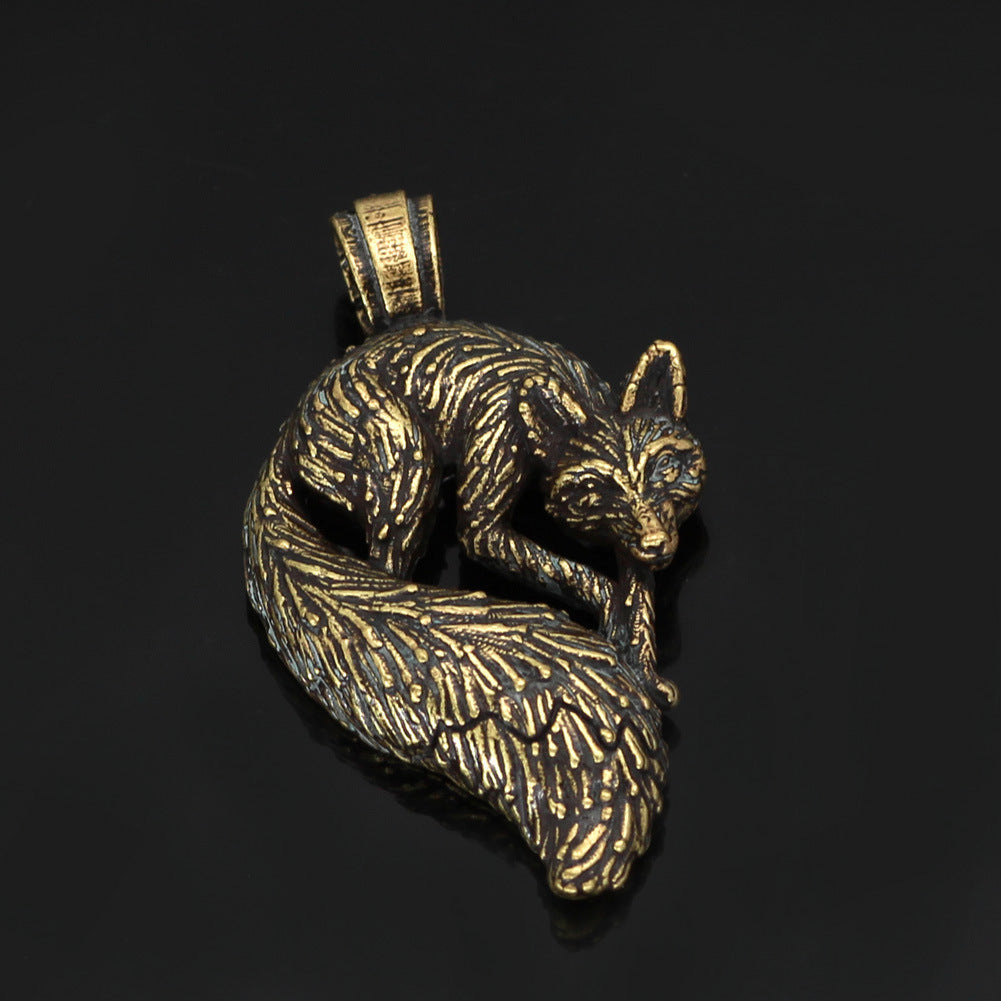 Personalized Animal Men's Fox Pendant Necklace 0742fa91 16a3 4d10 a710 8c3d96fdc45f