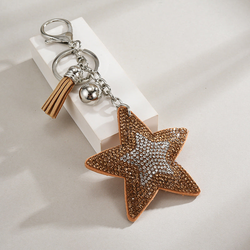 Pentagram Tassel Keychain Pendant European And American Style 075a1570 2c46 4b64 924f 926736f2554a