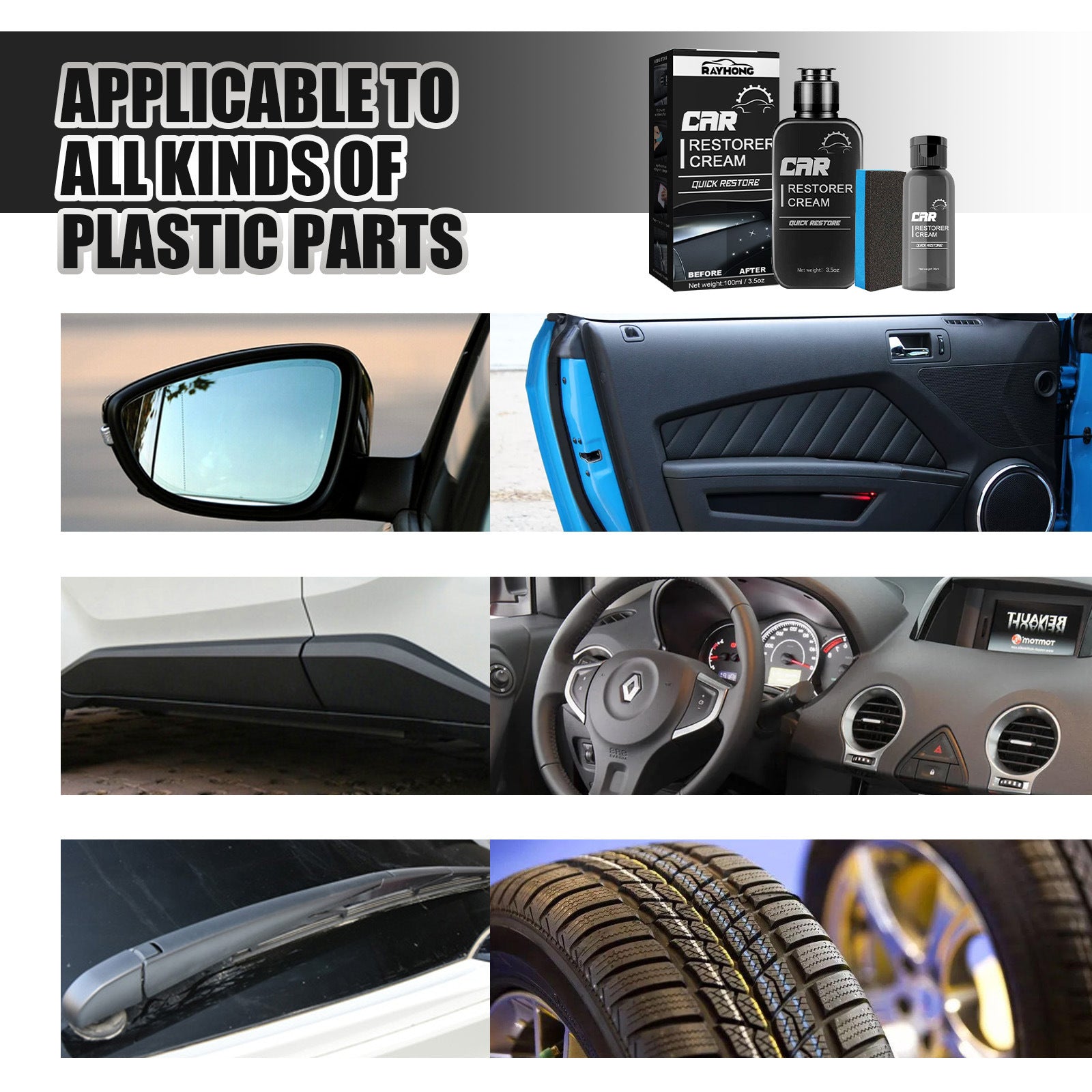 Rayhong Car Interior Renovation Agent Coated Plastic Dashboard Wax Dustproof Polished Leather Maintenance 07607bd1 43b0 47cb 
