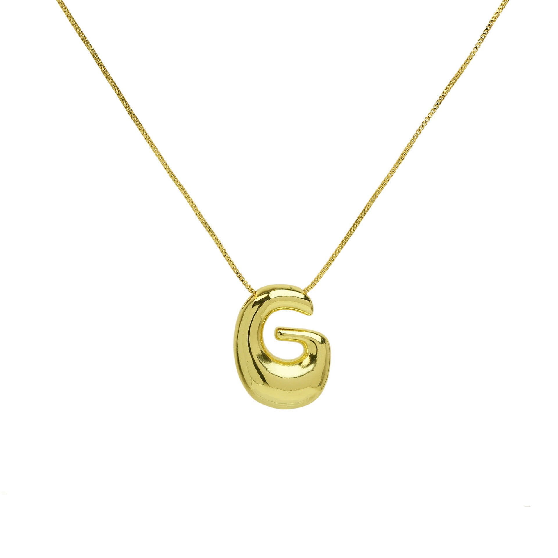 Brass Glossy Balloon English Letter Pendant Necklace 076bc6cc a4c7 4a7b b864 a8c1c6df0849