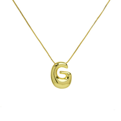 Brass Glossy Balloon English Letter Pendant Necklace 076bc6cc a4c7 4a7b b864 a8c1c6df0849