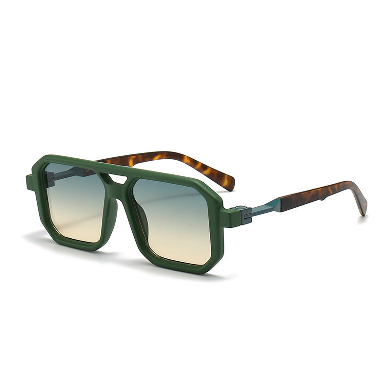 Retro Double Beam Pilot Catwalk Light Luxury Sunglasses Ins 07838918 1924 405d 945e 6abf6cc3e1c8